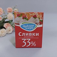 Сливки животные Чудское Озеро 33%, 200мл 1/18шт (Россия)