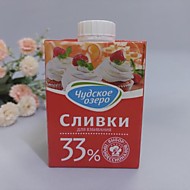 Сливки животные Чудское Озеро 33%, 500мл 1/12шт (Россия)