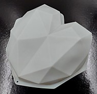 Форма Siliko Сердце гранёное 22*20*6см, белый силикон 2582047 (Китай) 